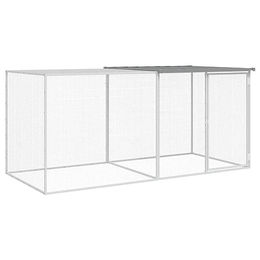 vidaXL Hühnerkäfig mit Dach aus verzinktem Stahl in Grau 203x98x90 cm – Bild 1 von 13