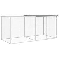 Produktbild von vidaXL Hühnerkäfig mit Dach aus verzinktem Stahl in Grau 203x98x90 cm