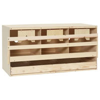 Produktbild von vidaXL Hühnernest aus Kiefernholz mit 3 Fächern für Hühner in Braun 72x33x38cm