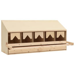 vidaXL Hühnernest aus Kiefernholz mit 5 Fächern als Abrolllegenest für Hühner 117x33x54cm – Bild 1 von 2