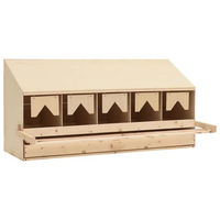 Produktbild von vidaXL Hühnernest aus Kiefernholz mit 5 Fächern als Abrolllegenest für Hühner 117x33x54cm