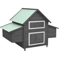 Produktbild von VidaXL Hühnerstall aus Holz in Grau 150 x 96 x 110 cm