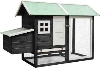 VidaXL Hühnerstall aus Holz in Grau – Bild 1 von 3