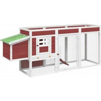 Produktbild von vidaXL Hühnerstall aus Massivholz Kiefer mit Nistkasten und Rampe für Hühner Kaninchen und Enten Braun