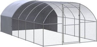 VidaXL Hühnerstall aus Metall für Hühner und Enten 3x6x2m in Silber/Grau – Bild 1 von 5