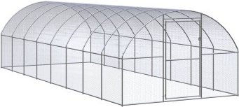 vidaXL Hühnerstall aus Metall für Hühner und Enten 3x8x2m – Bild 1 von 9