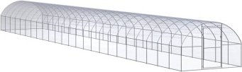 vidaXL Hühnerstall aus Metall für Hühner und Enten in Silber und Transparent – Bild 1 von 9