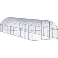 Produktbild von vidaXL Hühnerstall aus verzinktem Metall für Hühner und Enten 3x10x2m Silber