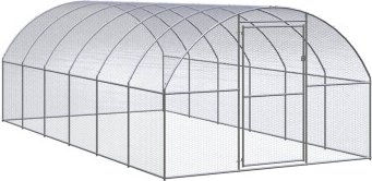 vidaXL Hühnerstall aus verzinktem Metall für Hühner und Enten 3x6x2m – Bild 1 von 9