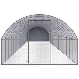 vidaXL Hühnerstall aus verzinktem Metall für Hühner und Enten mit Dach 3 x 2 x 2 m – Bild 1 von 2