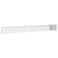 Produktbild von vidaXL Hühnerstall aus verzinktem Metall Grau 1000x91x100cm Auslauf für Hühner und Enten