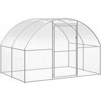 Produktbild von vidaXL Hühnerstall Freigehege aus verzinktem Metall für Hühner und Enten 3 x 2 x 2 m Silber