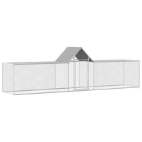 Produktbild von vidaXL Hühnerstall Gehege aus verzinktem Stahl für Geflügel 5x1x1,5m