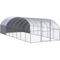 Produktbild von vidaXL Hühnerstall und Geflügelstall aus Metall mit Dach 3 x 8 x 2 m