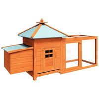 Produktbild von vidaXL Hühnervoliere aus Holz für Hühner und Enten in Braun und Grün
