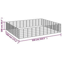 Produktbild von VidaXL Hunde Laufstall aus Metall für Welpen Schwarz 50x100cm