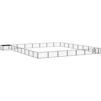 Produktbild von vidaXL Hunde Laufstall Freilaufgehege aus Metall mit wasserdichtem Unterstand 8 m x 8 m x 50 cm