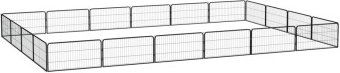vidaXL Hunde Laufstall für Welpen aus Metall in Schwarz - 20 x 100 cm – Bild 1 von 8