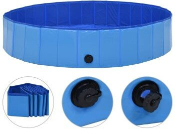 vidaXL Hunde-Pool blau 1,6 m x 30 cm – Bild 1 von 3