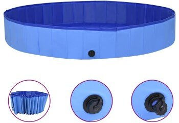 vidaXL Hunde-Pool blau 3 m x 40 cm – Bild 1 von 2