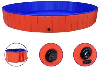 vidaXL Hunde-Pool rot 3 m x 40 cm – Bild 1 von 2