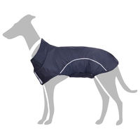 Produktbild von vidaXL Hunde Regenmantel für Welpen aus Polyester mit Reflexstreifen wasserdicht Marineblau XL