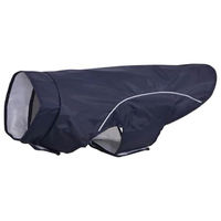 Produktbild von vidaXL Hunde Regenmantel für Welpen aus Polyester mit Reflexstreifen wasserdicht Marineblau XXL
