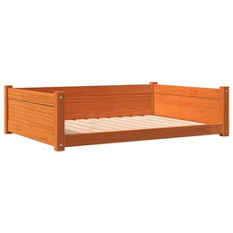 vidaXL Hundebett als Hundecouch mit Seitenwänden aus Massivholz Kiefer in Braun für Welpen – Bild 1 von 3
