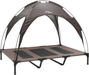 vidaXL Hundebett aus Edelstahl Braun 122 x 93 x 106,5 cm für Garten und Terrasse – Bild 1 von 11