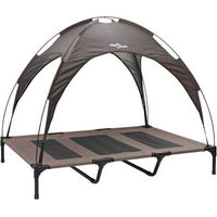 Produktbild von vidaXL Hundebett aus Edelstahl Braun 122 x 93 x 106,5 cm für Garten und Terrasse