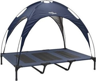 vidaXL Hundebett aus Edelstahl in Marineblau 122 x 93 x 106,5 cm für Garten und Terrasse – Bild 1 von 10