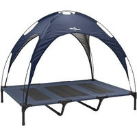 Produktbild von vidaXL Hundebett aus Edelstahl in Marineblau 122 x 93 x 106,5 cm für Garten und Terrasse