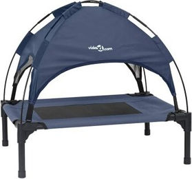 vidaXL Hundebett aus Edelstahl in Marineblau für Garten und Terrasse 76 x 62 x 70,5 cm – Bild 1 von 11