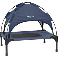 Produktbild von vidaXL Hundebett aus Edelstahl in Marineblau für Garten und Terrasse 76 x 62 x 70,5 cm