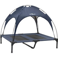 Produktbild von vidaXL Hundebett aus Edelstahl in Marineblau für Garten und Terrasse 92 x 77 x 82,5 cm