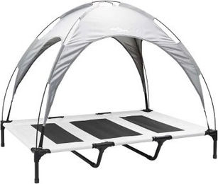 vidaXL Hundebett aus Edelstahl in Silber Grau 122 x 93 x 106,5 cm für Garten und Terrasse – Bild 1 von 5