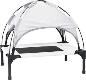 vidaXL Hundebett aus Edelstahl in Silber Grau 62 x 48 x 61 cm für Garten und Terrasse – Bild 1 von 5