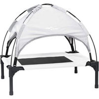 Produktbild von vidaXL Hundebett aus Edelstahl in Silber Grau 62 x 48 x 61 cm für Garten und Terrasse