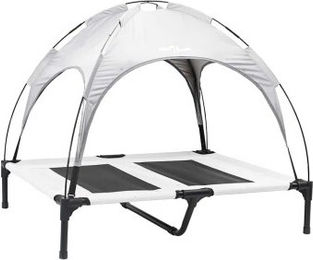 vidaXL Hundebett aus Edelstahl in Silber Grau 92 x 77 x 82,5 cm für Garten und Terrasse – Bild 1 von 6