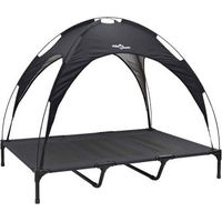 Produktbild von vidaXL Hundebett aus Edelstahl Schwarz 122 x 93 x 106,5 cm