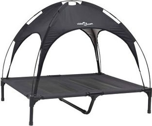 vidaXL Hundebett aus Edelstahl Schwarz 92 x 77 x 82,5 cm – Bild 1 von 10