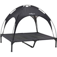 Produktbild von vidaXL Hundebett aus Edelstahl Schwarz 92 x 77 x 82,5 cm