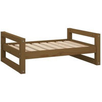 Produktbild von VidaXL Hundebett aus Kiefernholz in Braun Größe L 75,5x55,5x28 cm