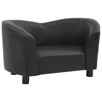 Produktbild von vidaXL Hundebett aus Kunstleder Schwarz 67x41x39 cm
