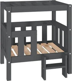 vidaXL Hundebett aus Massivholz Kiefer in Grau 65,5x50,5x70cm – Bild 1 von 9