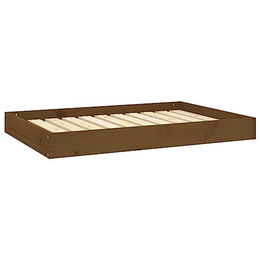 vidaXL Hundebett aus Massivholz Kiefer in Honigbraun 91,5x64x9cm – Bild 1 von 4