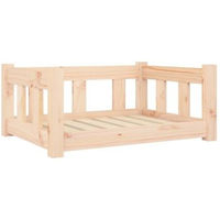 Produktbild von VidaXL Hundebett aus Massivholz Kiefer in Natur und Beige