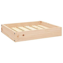 vidaXL Hundebett aus Massivholz Kiefer in Natur und Grau 51,5x44x9cm – Bild 1 von 8