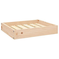Produktbild von vidaXL Hundebett aus Massivholz Kiefer in Natur und Grau 51,5x44x9cm