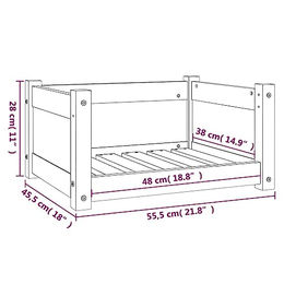 vidaXL Hundebett aus Massivholz Kiefer Natur 55,5x45,5x28cm – Bild 1 von 2
